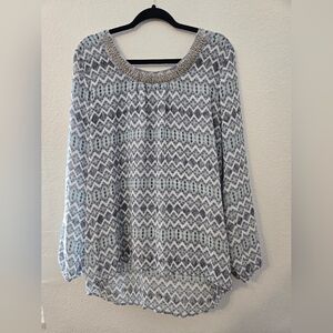 Studio Y Monochrome Patterned Blouse